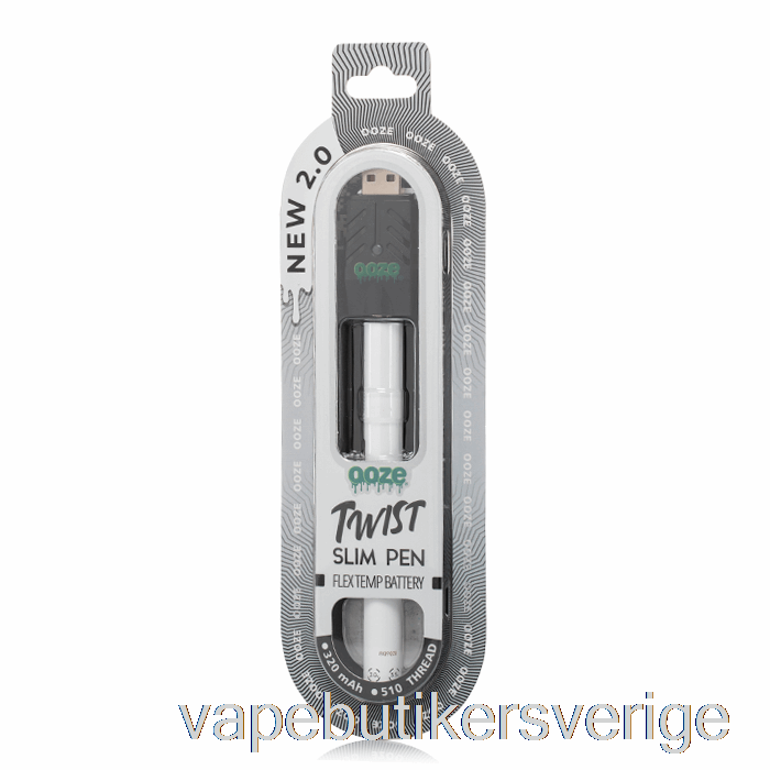 Vape Sverige Ooze Slim Twist Pen 2.0 Flex Temp Batteri Spökvit